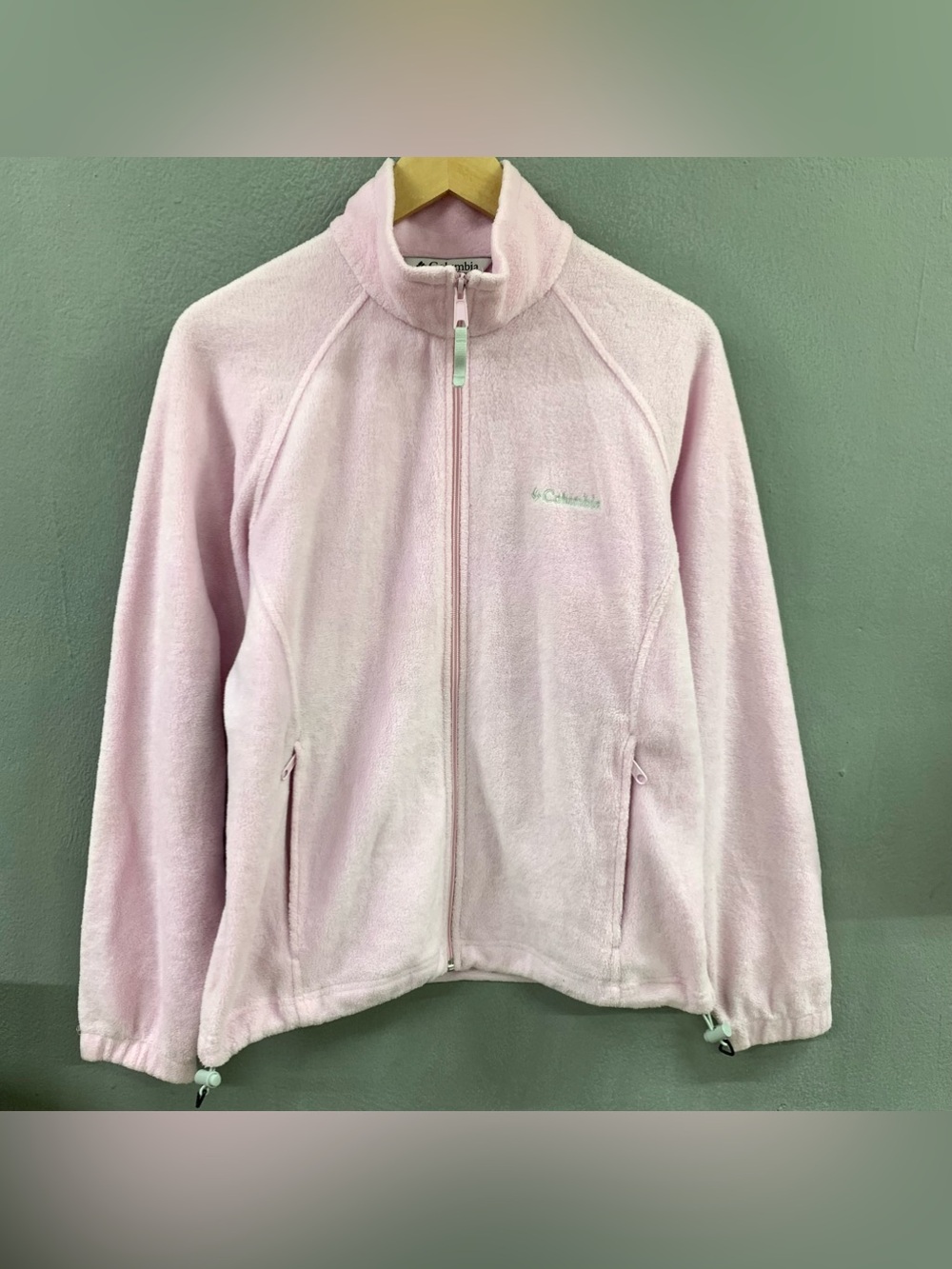 Columbia full zip fleece pink ballet core sweater